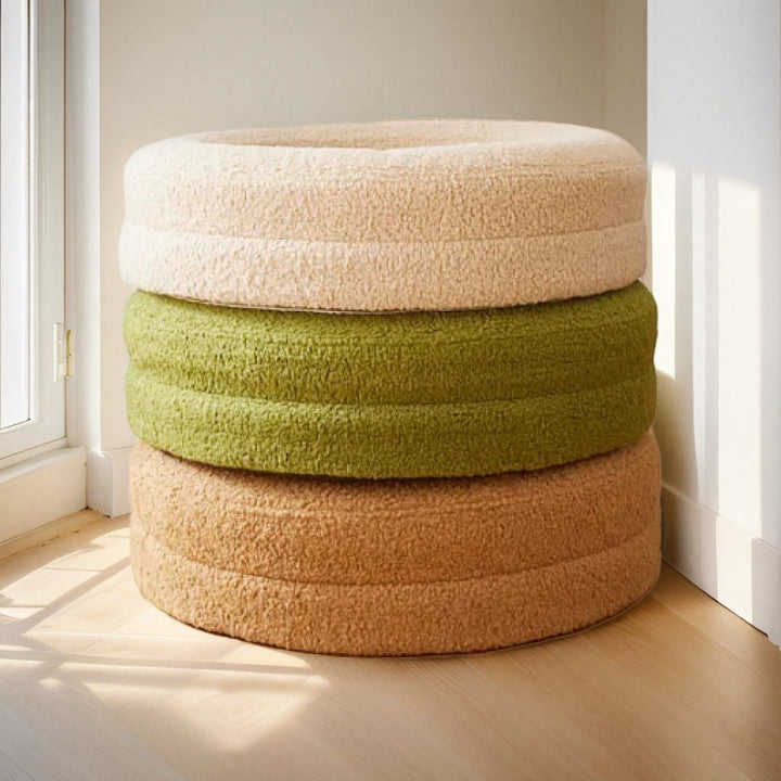Solid Color Pet Round Bed: A Cozy Retreat for Your Feline Friend