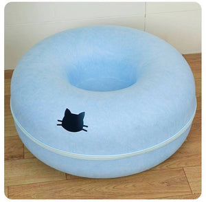 Round Pet Bed Tunnel Comfortable Soft Sleeping Hideout