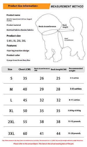 Four-Legged Style Pet Fashion Sweater For Warmth