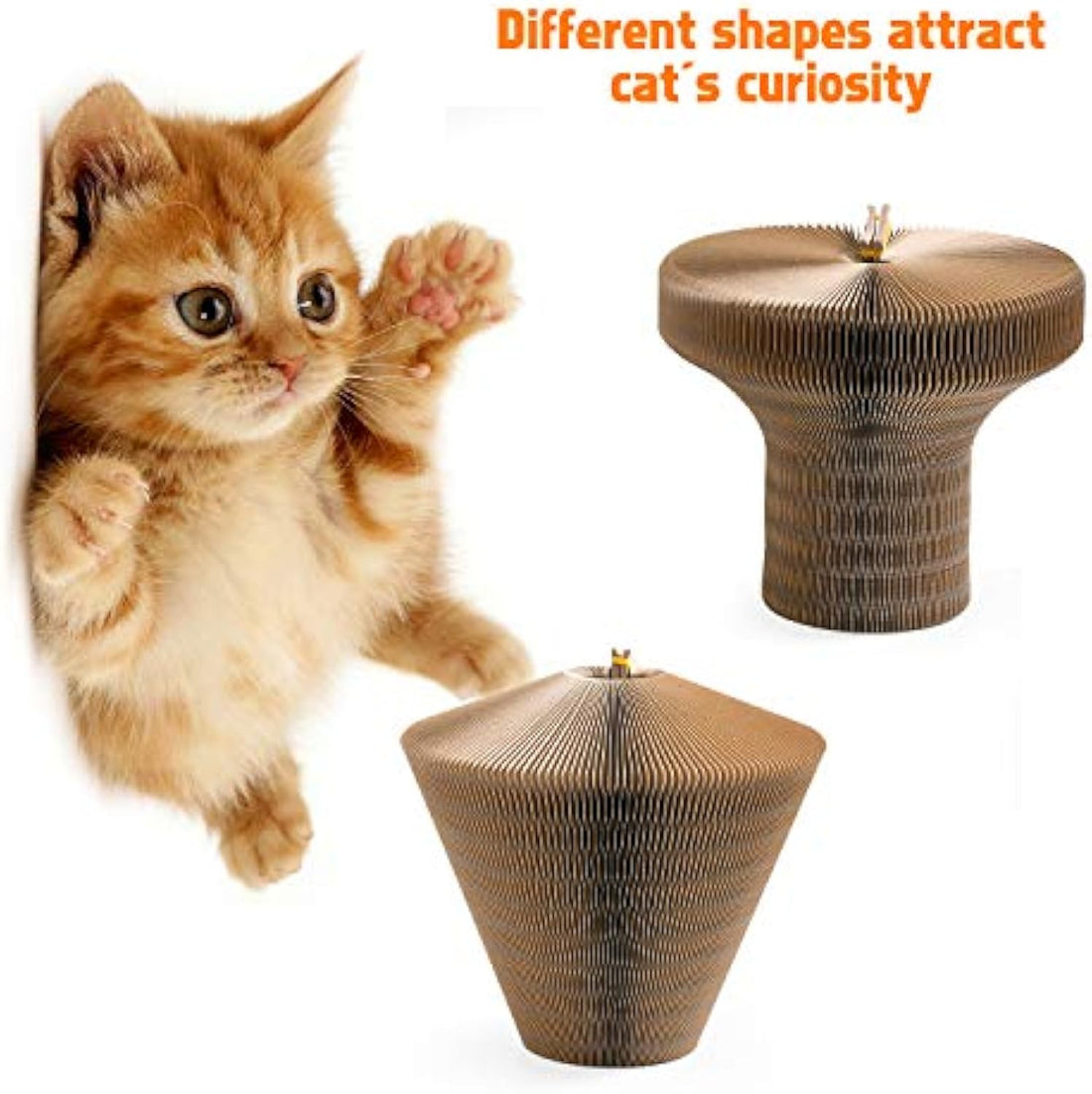 Collapsible Pet Scratcher Lounge Bed Corrugated Cardboard Round Nest