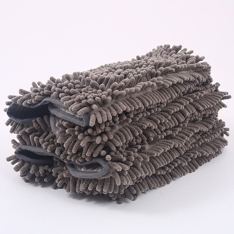 Chenille Pet Bath Towel Soft Absorbent Grooming Cloth