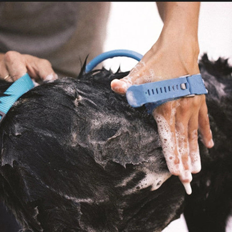 Pet Bathing Massager Brush With Comfortable Shower Sprayer Tool