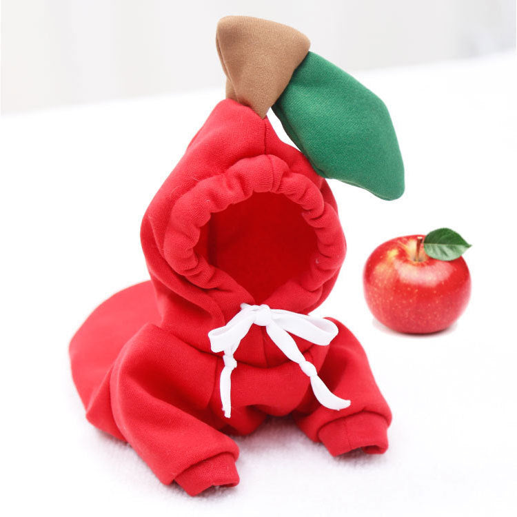 Hooded Apricot Elk Pet Sweater For Warmth