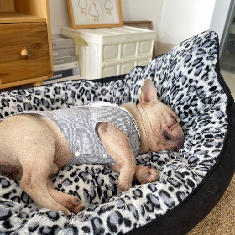 Boat Shaped Pet Sofa Bed Thick Plush Comfortable Sleeping Mat