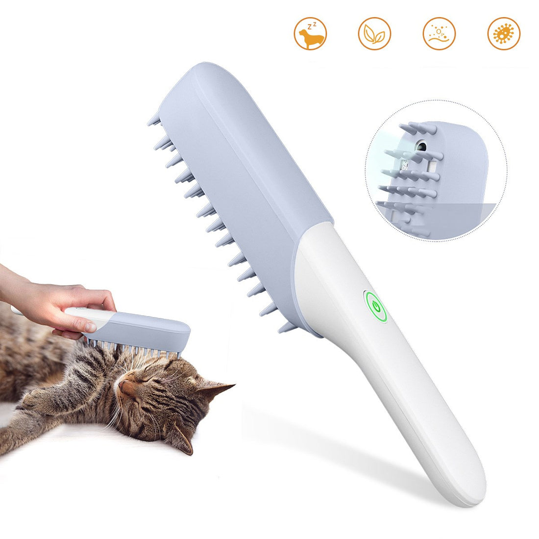 Silicone Pet Massage Brush Fur Removal Grooming Cleaning Tool