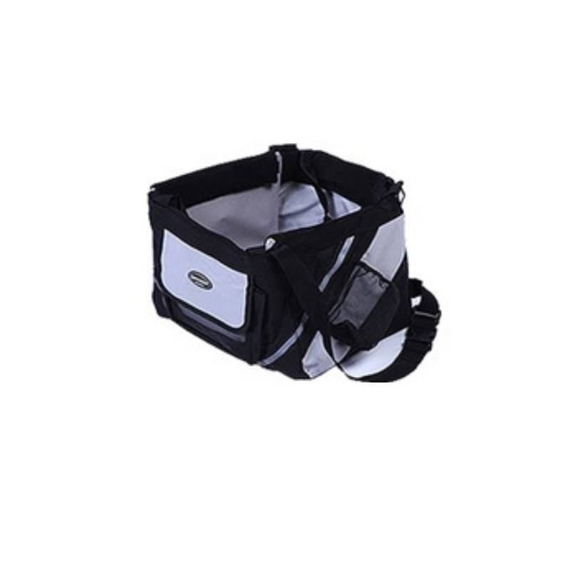 Front-Mount Pet Bicycle Carrier Bag With Removable Basket Design