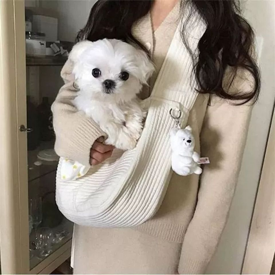 Handmade Portable Pet Carrier Bag Canvas Shoulder Tote For Travel