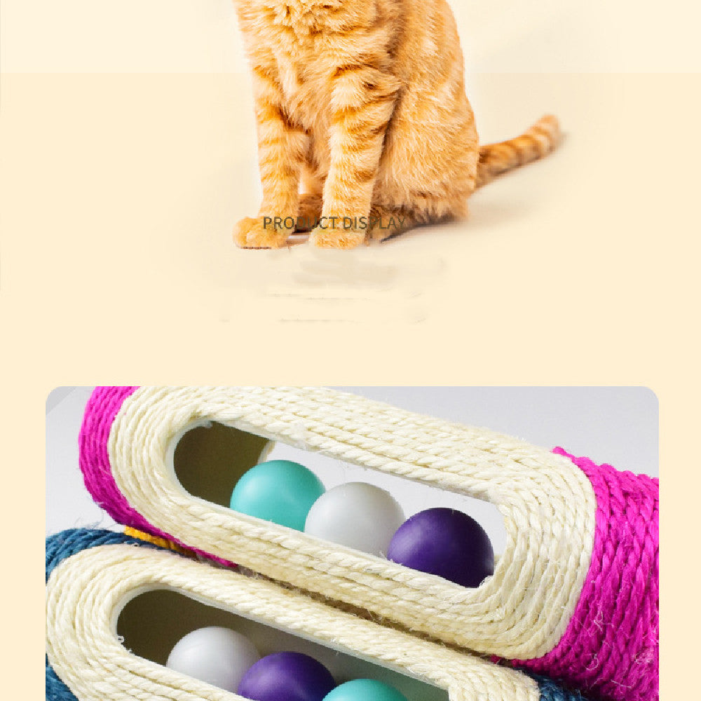 Long Sisal Drum Toy For Pets Set Of Three