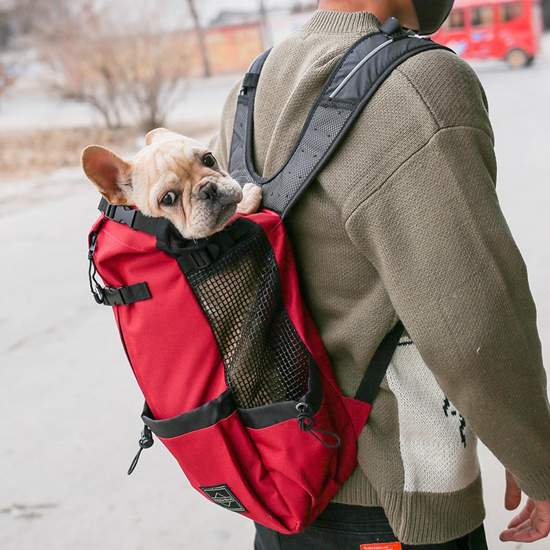 Double-Shoulder Portable Pet Carrier Backpack For Travel And Outdoors