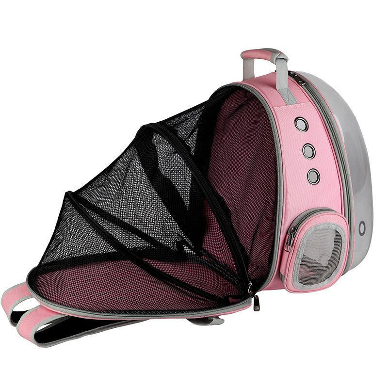 Portable Pet Backpack Carrier Bubble With 360° Viewing And Capsule Design