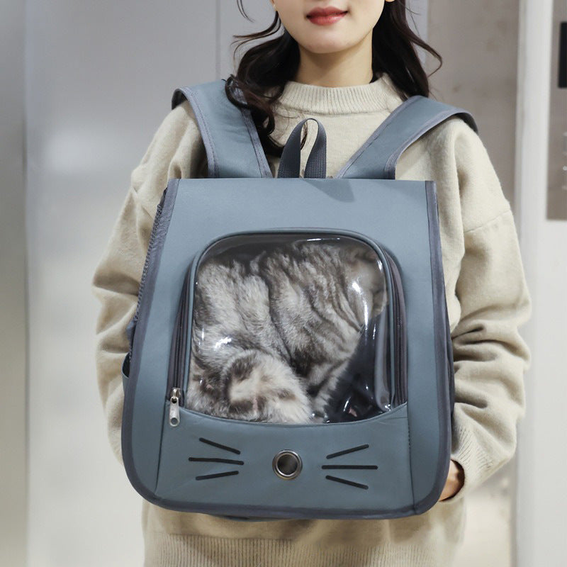 Breathable Pet Carrier Backpack For Outdoor Travel And Transport
