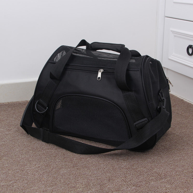 Portable Mesh Pet Carrier Bag For Travel And Transport