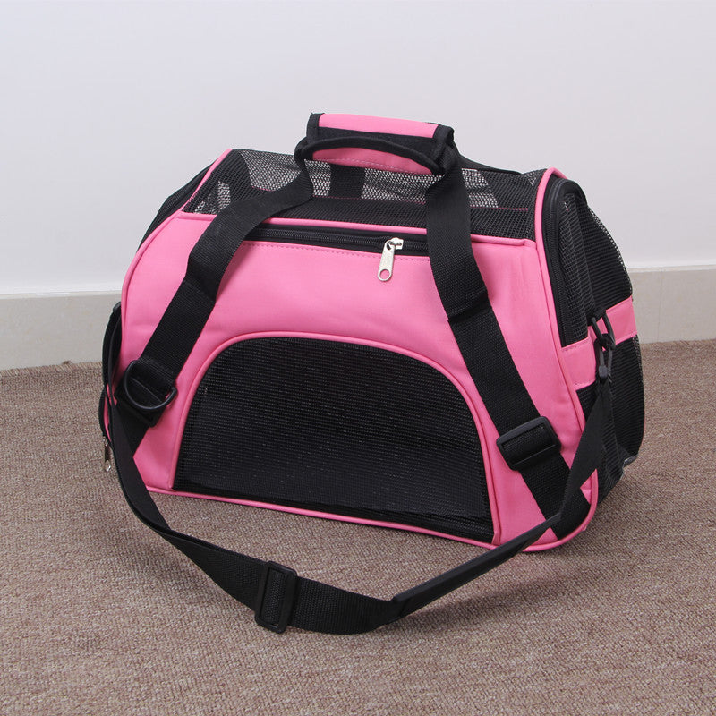 Portable Mesh Pet Carrier Bag For Travel And Transport