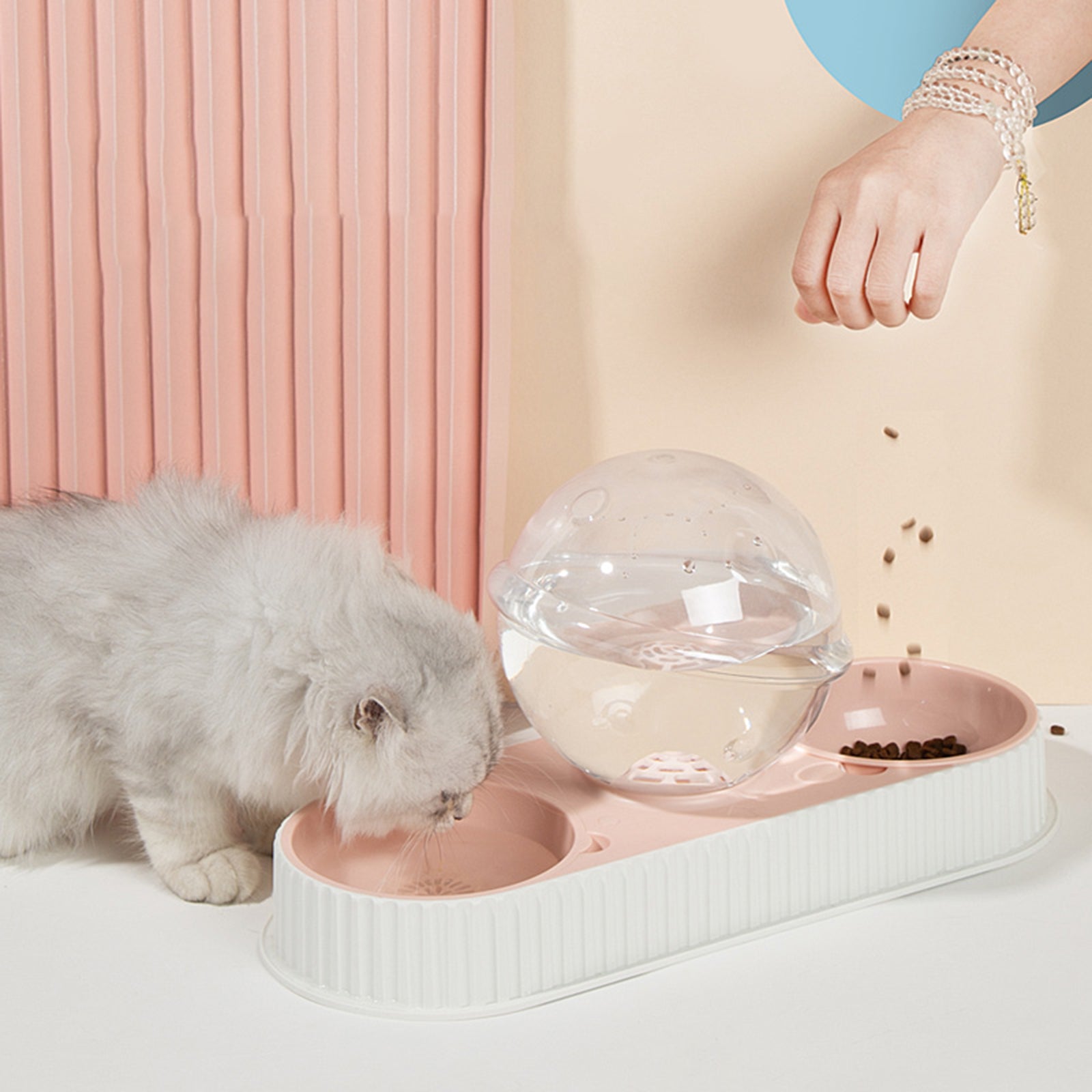 Automatic Plastic Water and Food Bowl For Pets