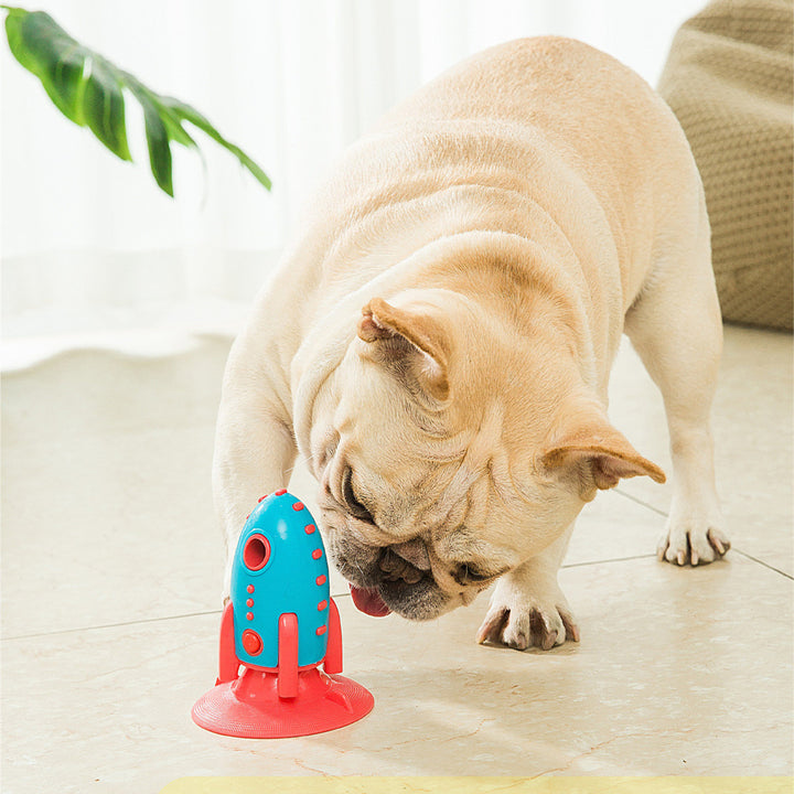 Rocket-Shaped Bite-Resistant Food Dispensing Toy For Pets