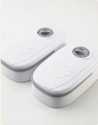 Automatic Smart Food Dispenser With Timer And Stainless Steel Bowl For Pets