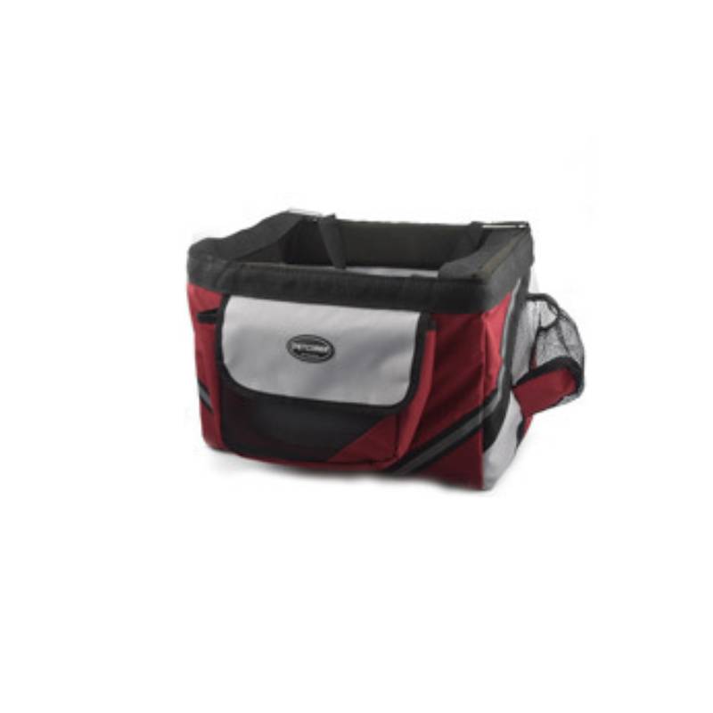 Front-Mount Pet Bicycle Carrier Bag With Removable Basket Design