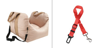 Waterproof Portable Pet Car Seat Carrier With Mesh And Safety Design