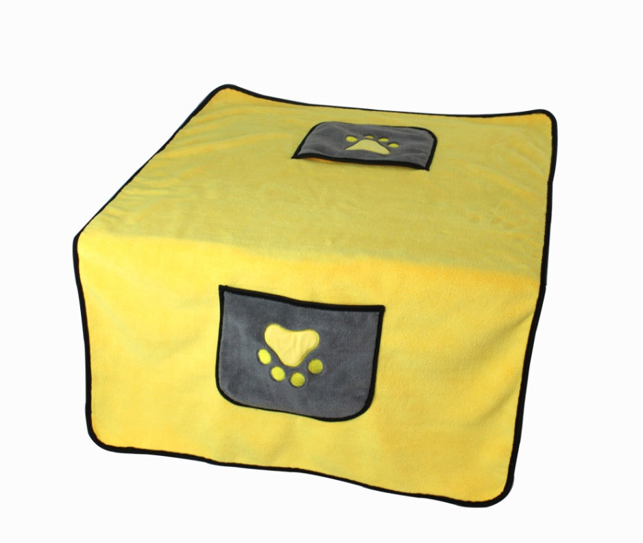 Absorbent Pet Bath Towel For Quick Drying And Grooming