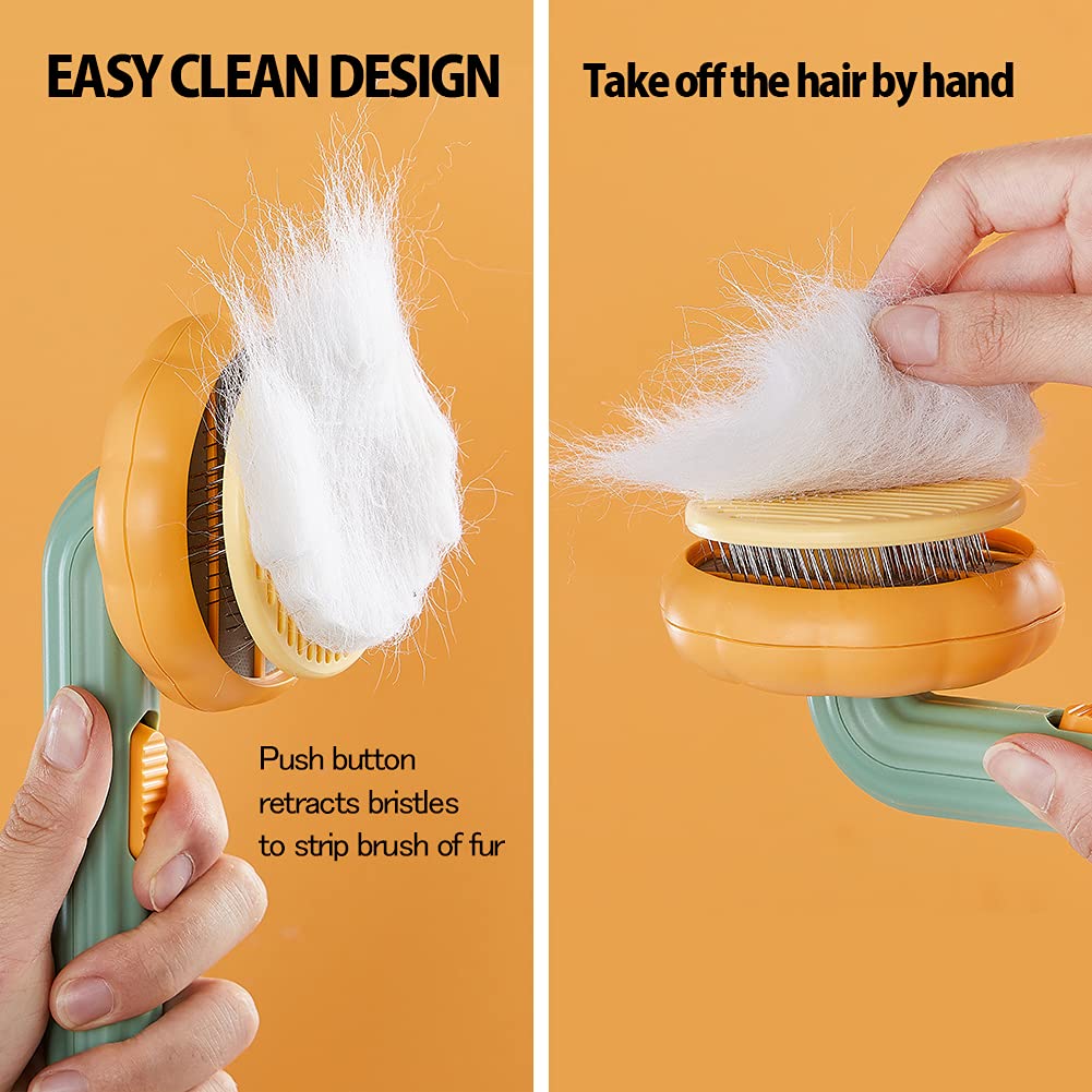 Self Cleaning Pet Slicker Brush Removes Loose Hair And Mats