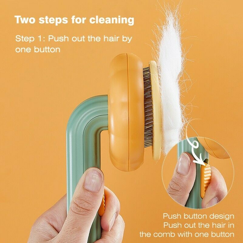 Self Cleaning Pet Slicker Brush Removes Loose Hair And Mats