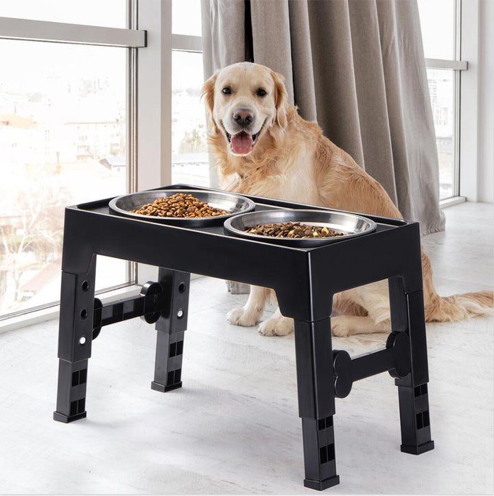 Elevated Anti-Tumble Feeding Bowl With Neck Protection For Pets