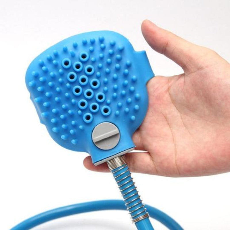 Pet Bathing Massager Brush With Comfortable Shower Sprayer Tool