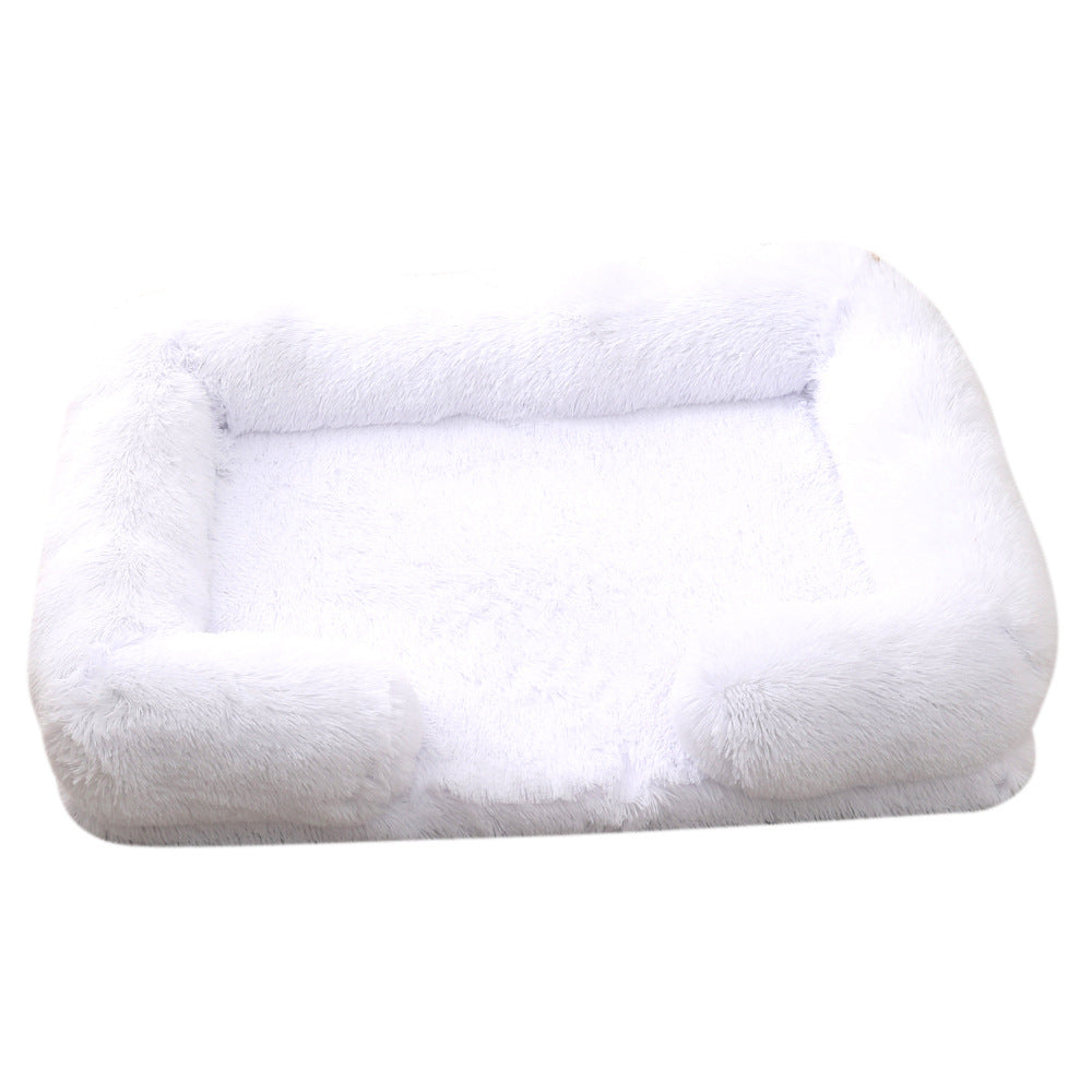 Plush Round Pet Bed Warm Winter Comfortable Sleeping Mat