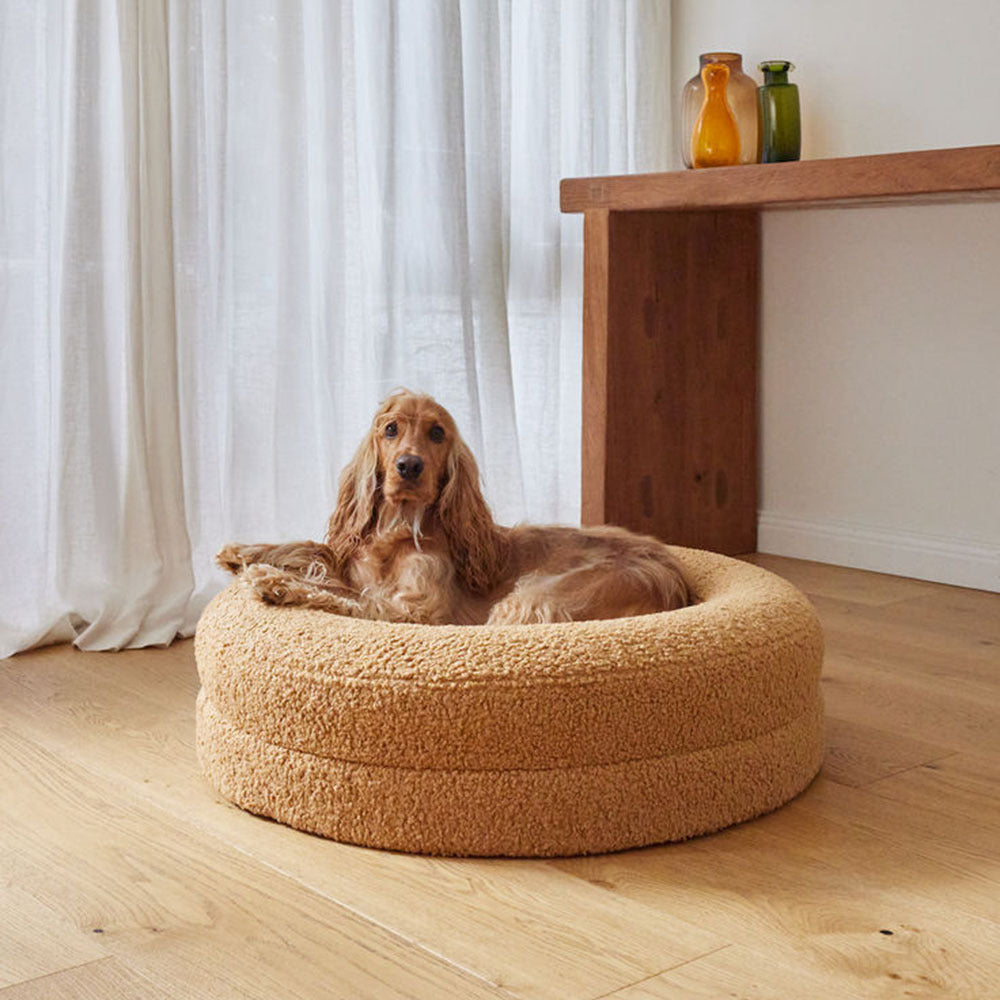 Solid Color Pet Round Bed Comfortable Soft Leisure Sleeping Nest