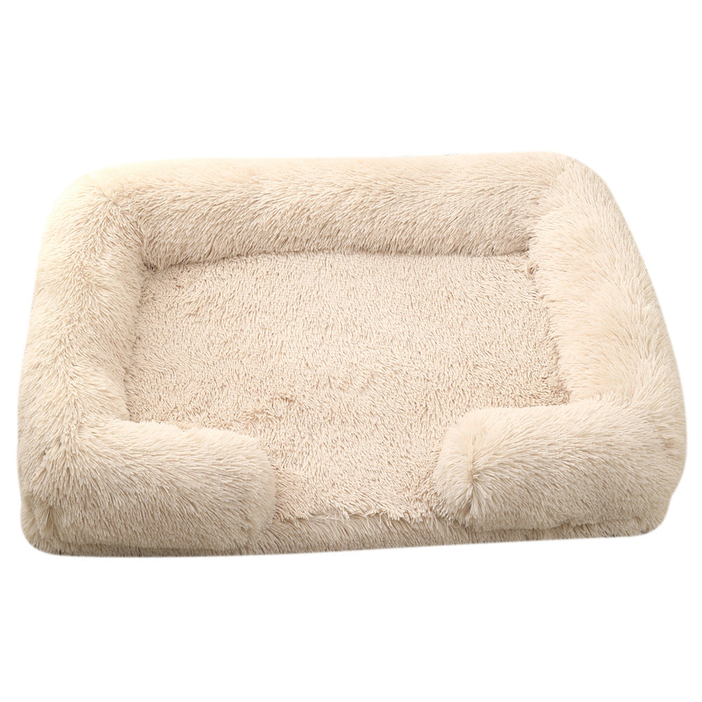Plush Round Pet Bed Warm Winter Comfortable Sleeping Mat