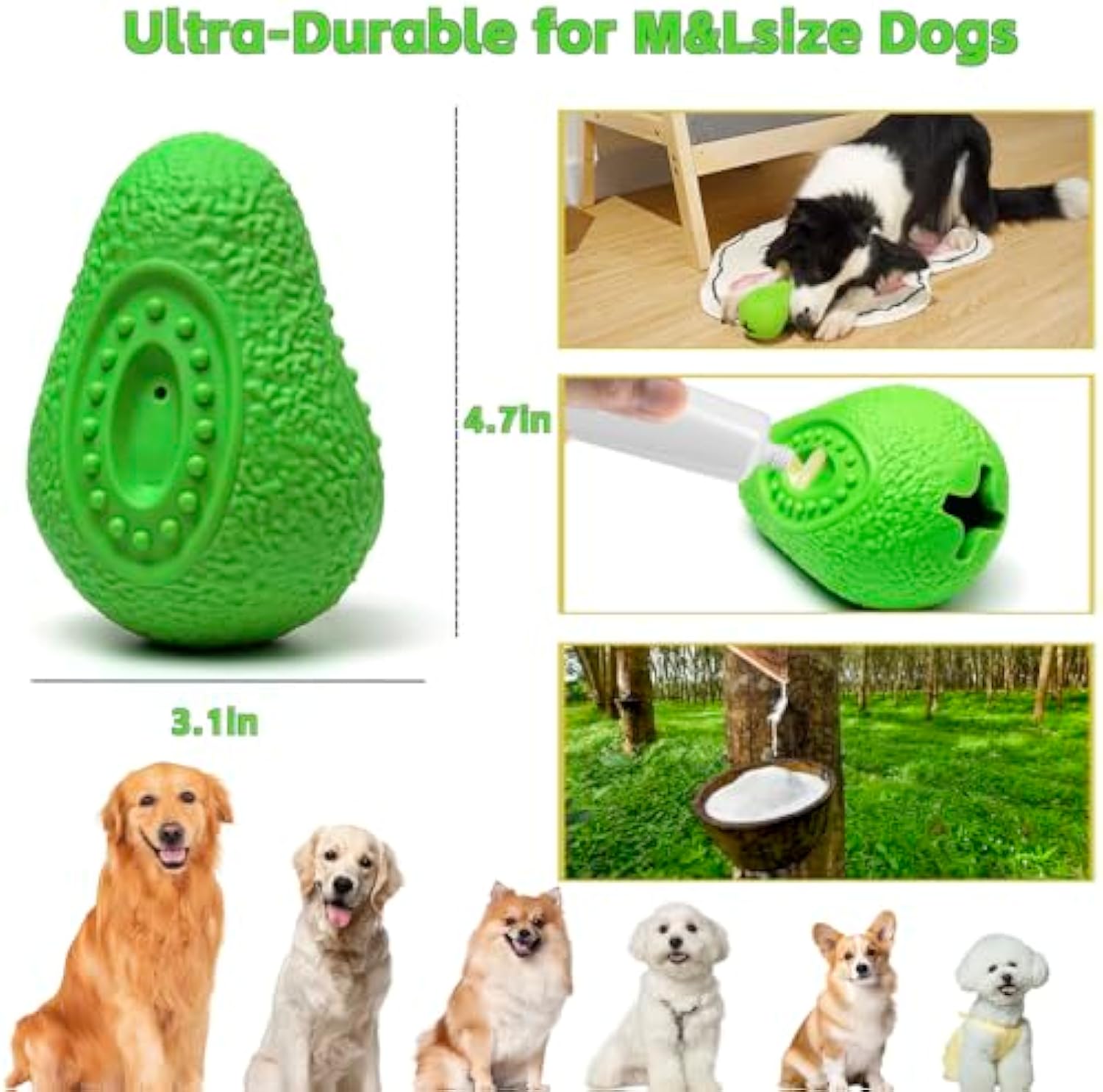 Indestructible Chew Toy Safe Rubber Heavy-Duty Toy For Pets