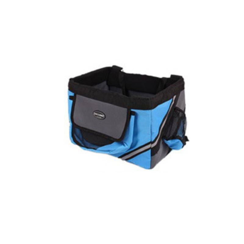 Front-Mount Pet Bicycle Carrier Bag With Removable Basket Design
