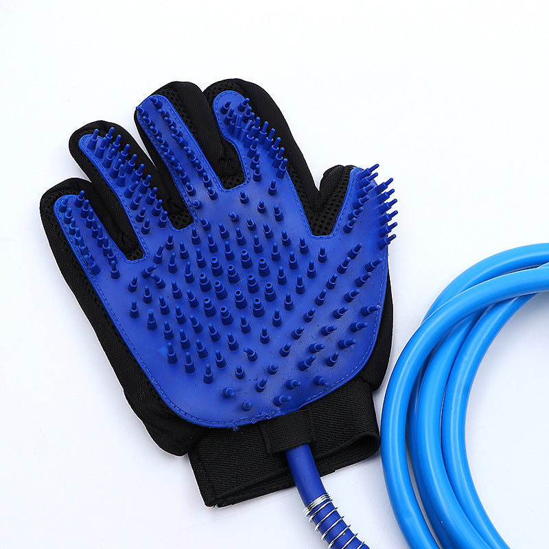 Five-Finger Pet Bath Massage Gloves With Water Spray Function