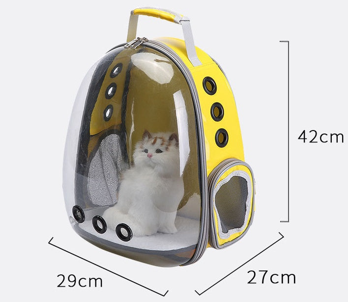 Portable Pet Backpack Carrier Bubble With 360° Viewing And Capsule Design