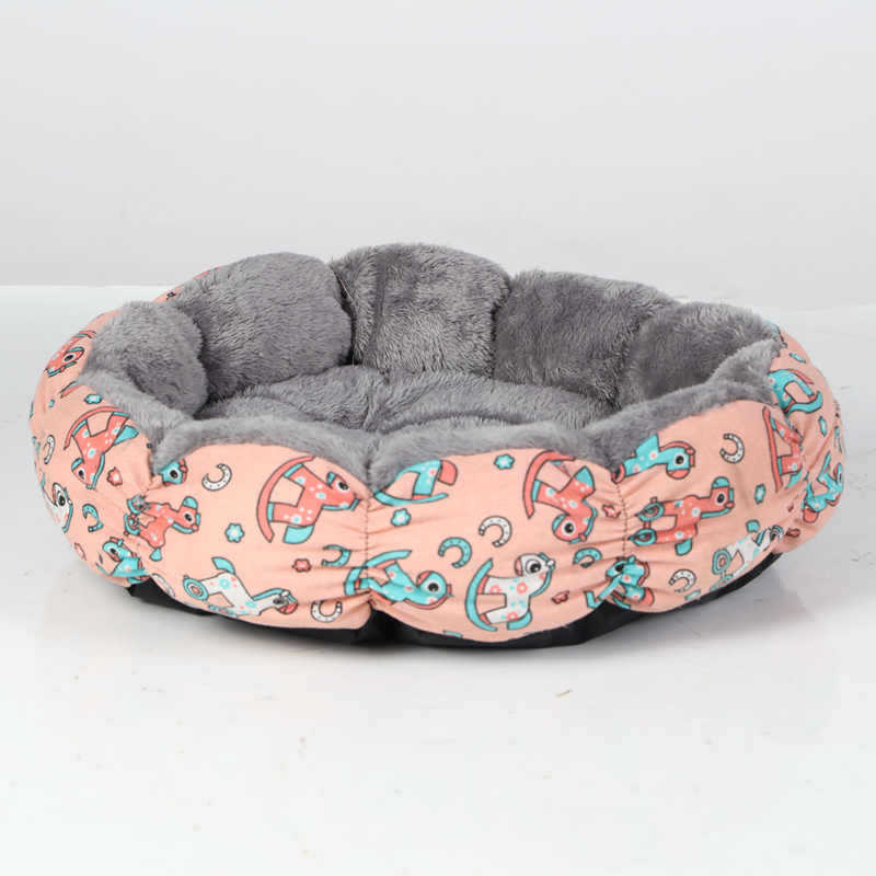 Calming Donut Pet Bed Round Fluffy Soft Comfortable Sleeping Mat