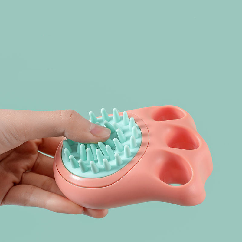 Pet Bath Massage Comb Brush For Grooming And Claw Care