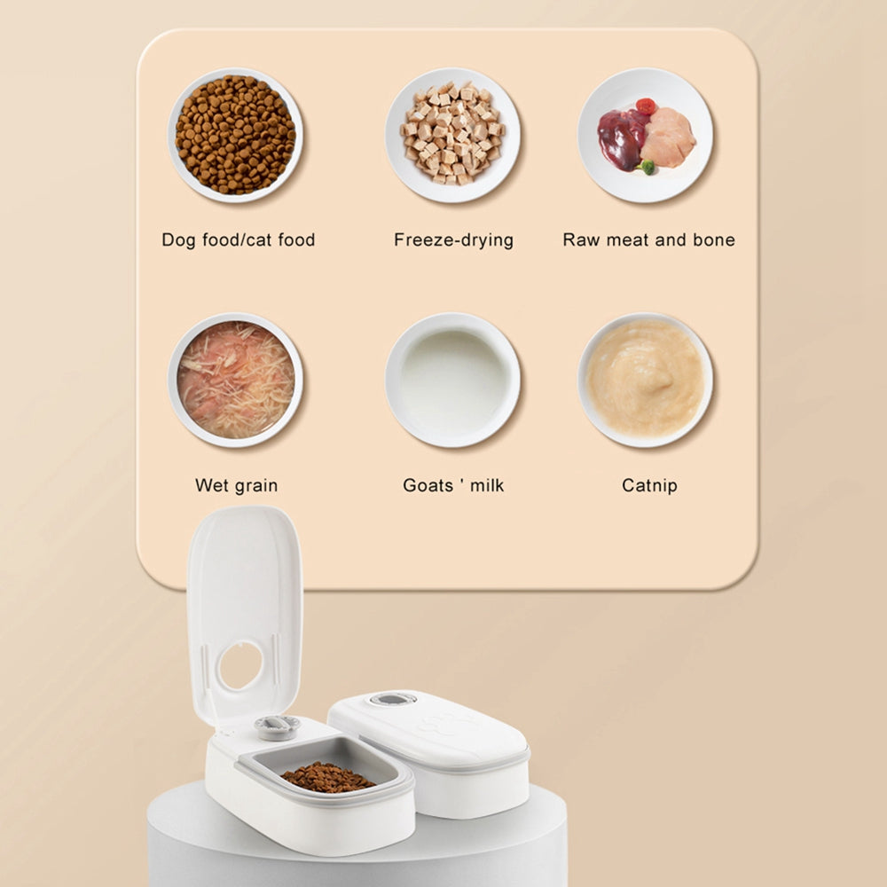 Automatic Smart Food Dispenser With Timer And Stainless Steel Bowl For Pets