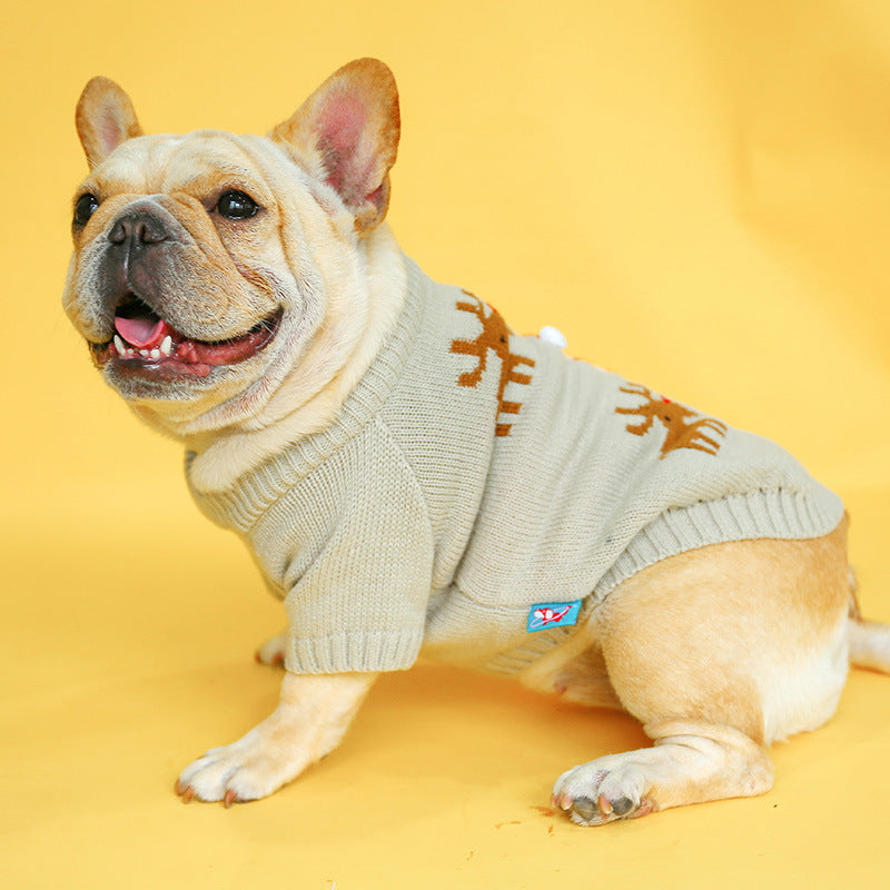 Festive Pet Christmas Sweater Warm Holiday Knit Pullover
