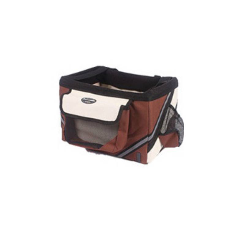 Front-Mount Pet Bicycle Carrier Bag With Removable Basket Design