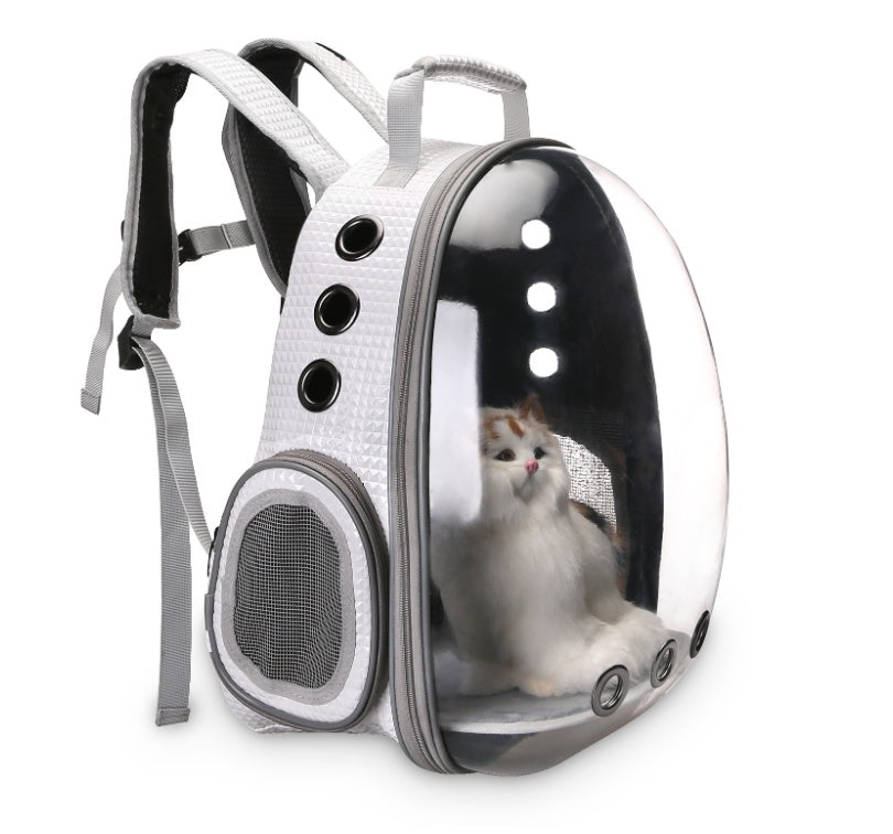 Portable Pet Backpack Carrier Bubble With 360° Viewing And Capsule Design