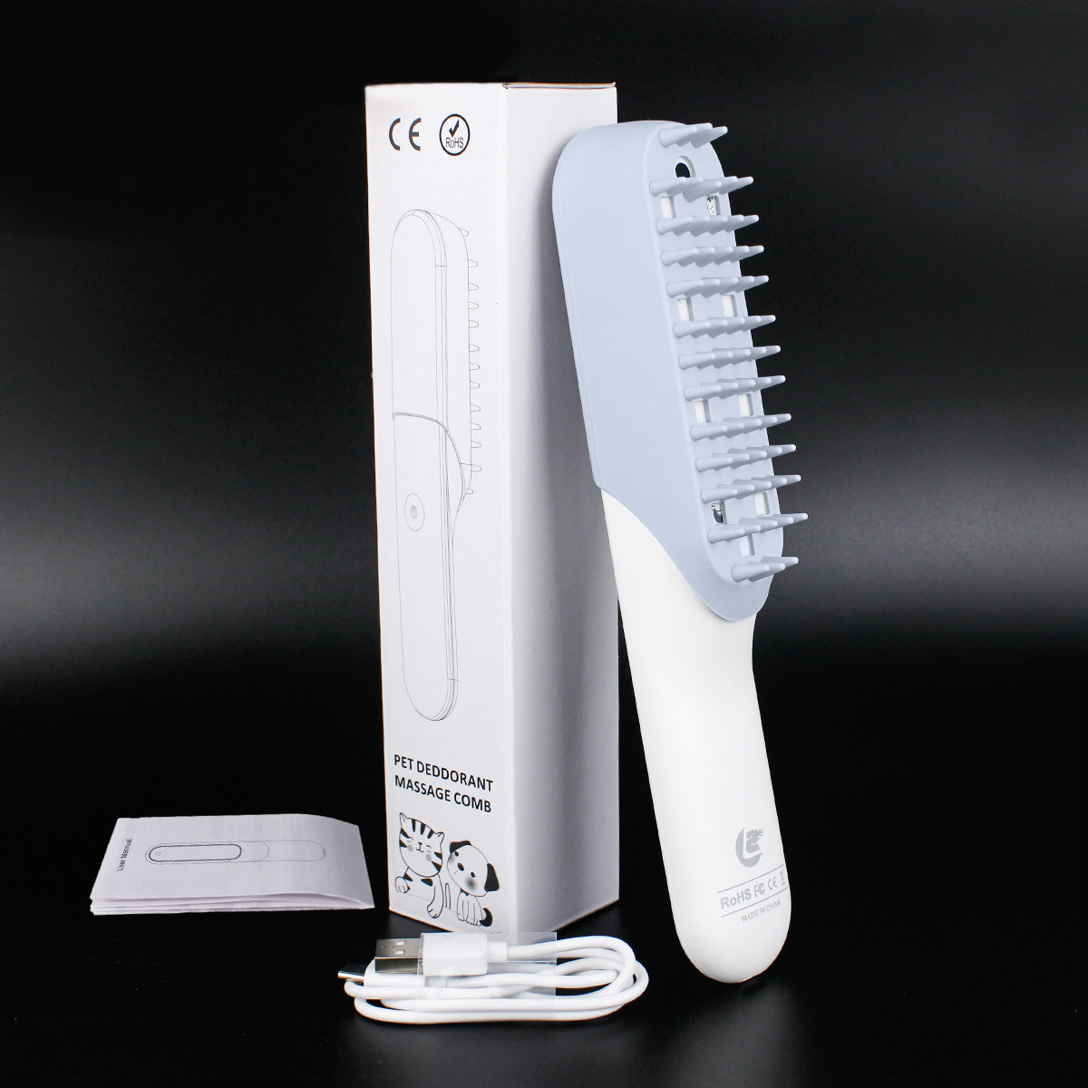 Silicone Pet Massage Brush Fur Removal Grooming Cleaning Tool
