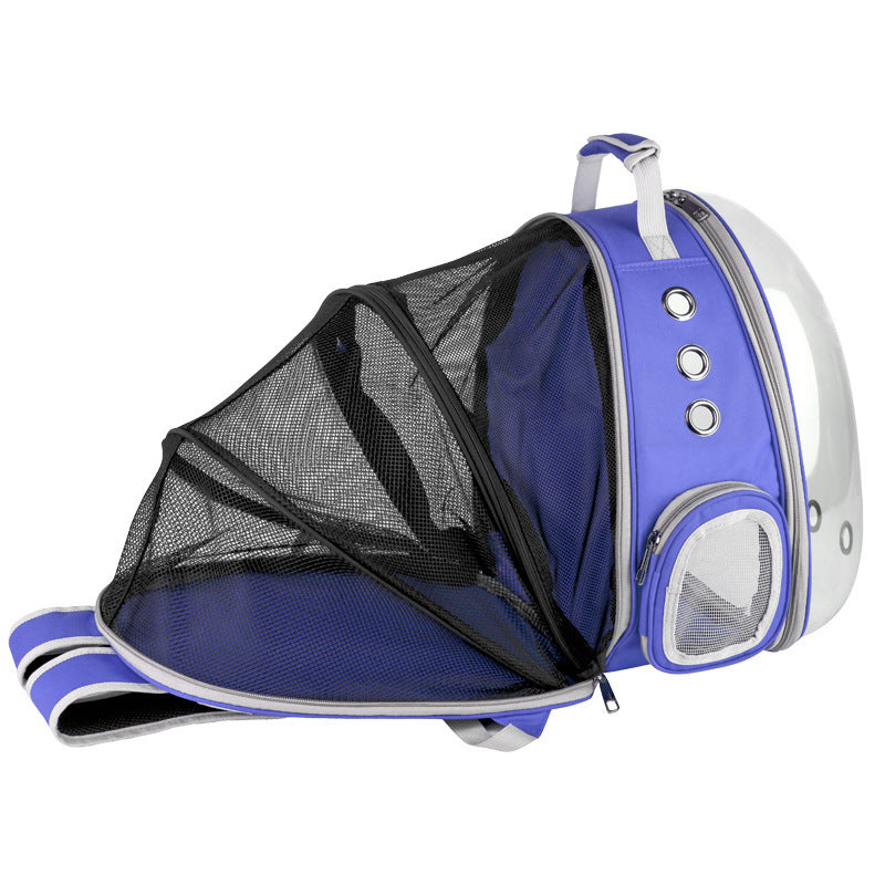 Portable Pet Backpack Carrier Bubble With 360° Viewing And Capsule Design