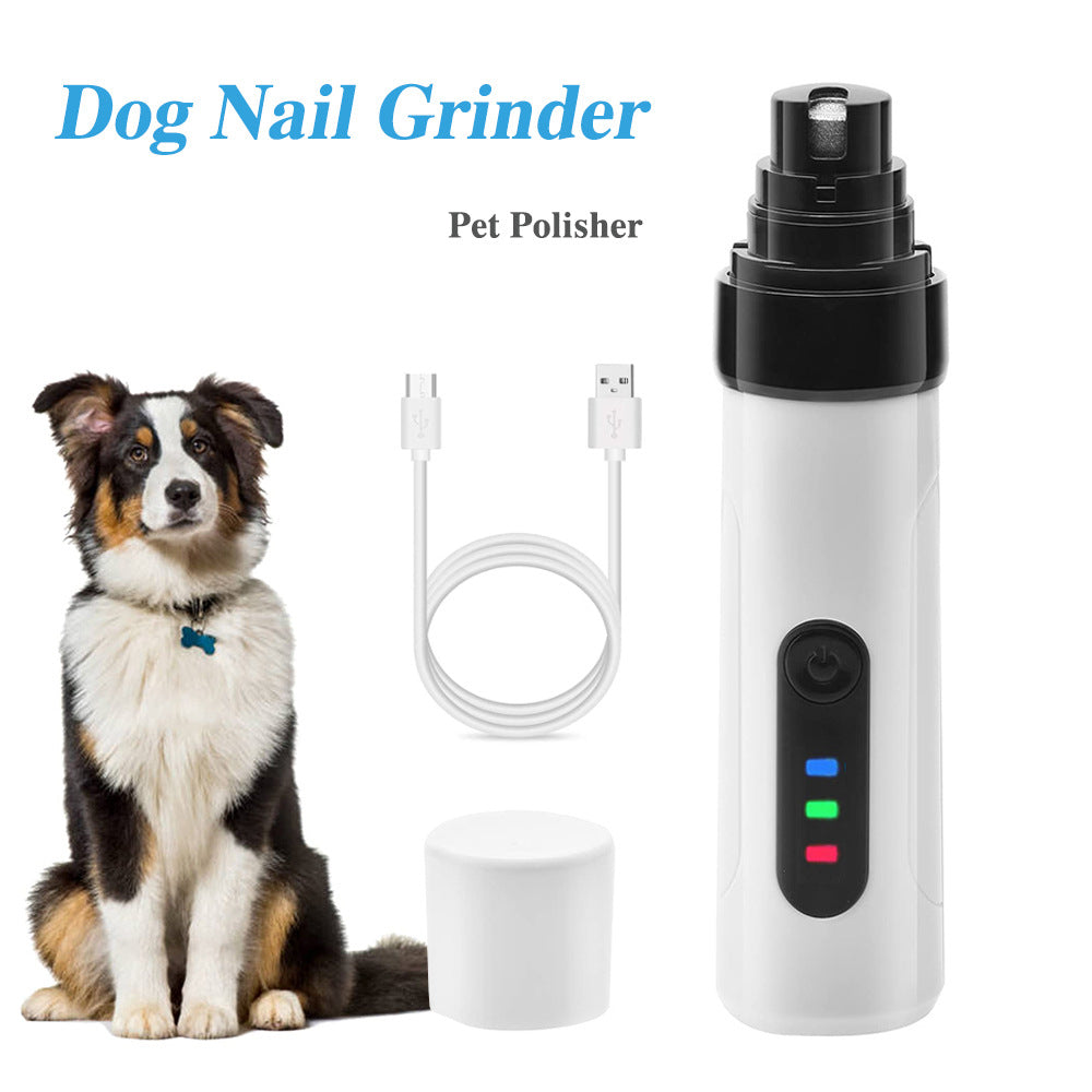 Rechargeable Electric Pet Nail Grinder Quiet USB Grooming Trimmer Tool