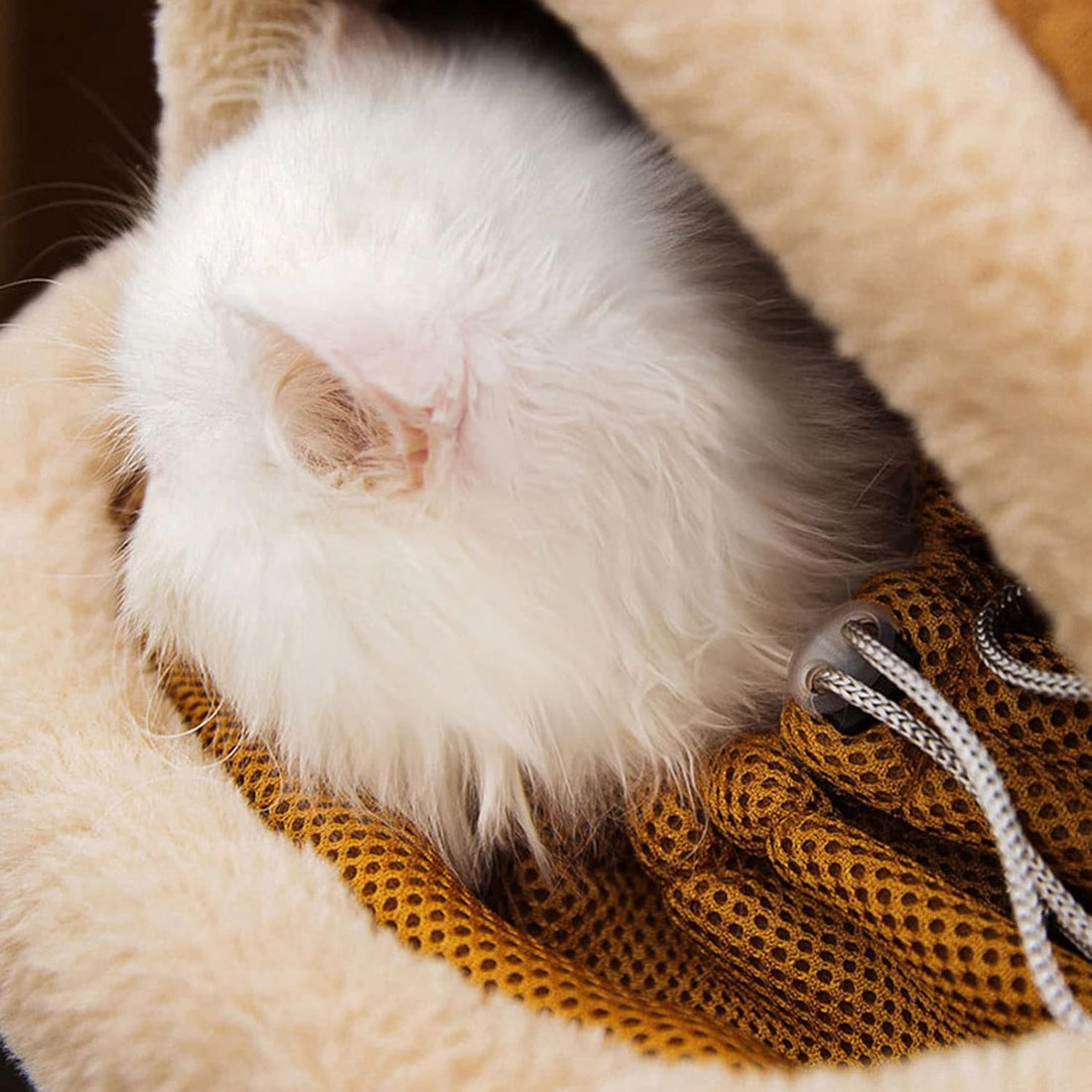 Plush Pet Carrier Backpack For Travel Winter Outdoor With Hand Warmers
