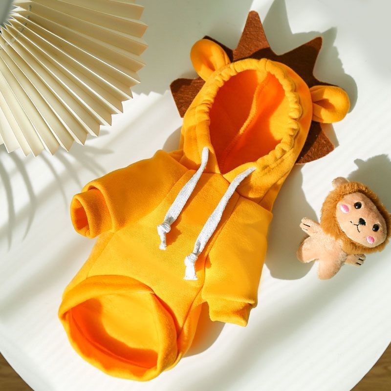 Hooded Apricot Elk Pet Sweater For Warmth