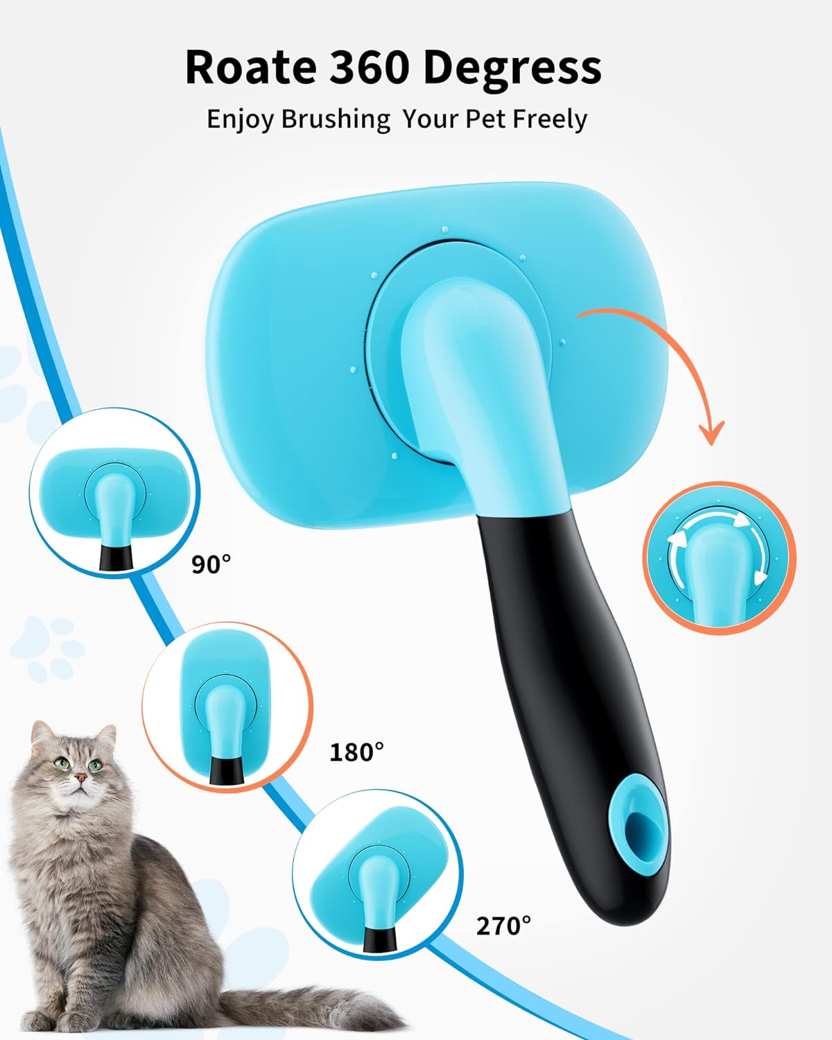 Pet Grooming Brush Shedding Hair Removal Grooming Tool