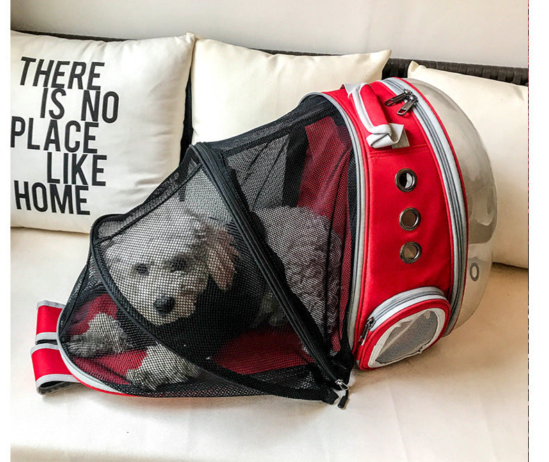 Portable Pet Backpack Carrier Bubble With 360° Viewing And Capsule Design