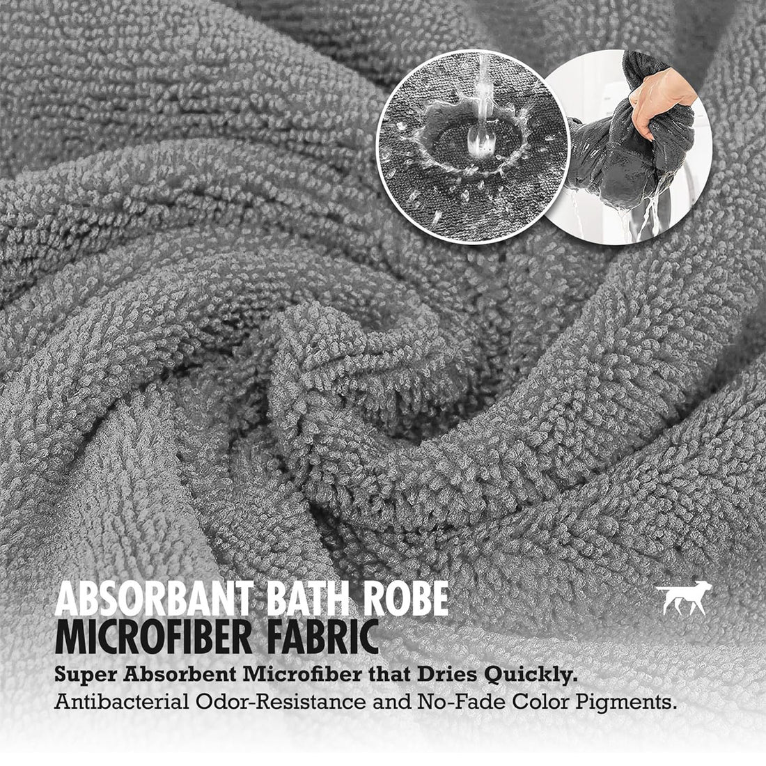 Super Absorbent Pet Bathrobe Towel Pajamas Coat Outfit For Grooming