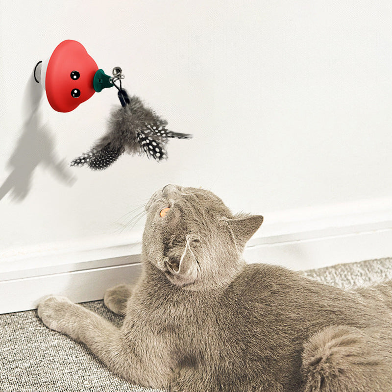 Retractable Wand Suction Cup Interactive Toy For Pets