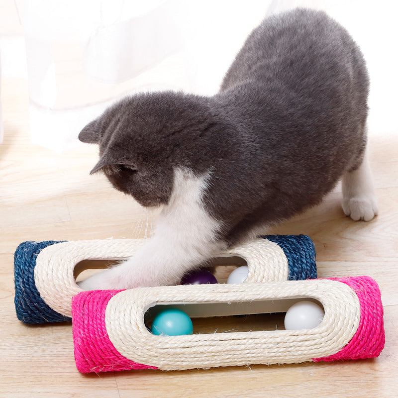 Long Sisal Drum Toy For Pets Set Of Three